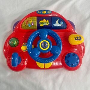 The Wiggles Wiggly Steering Wheel Big Red Car Musical Interactive Toy- WORKS!